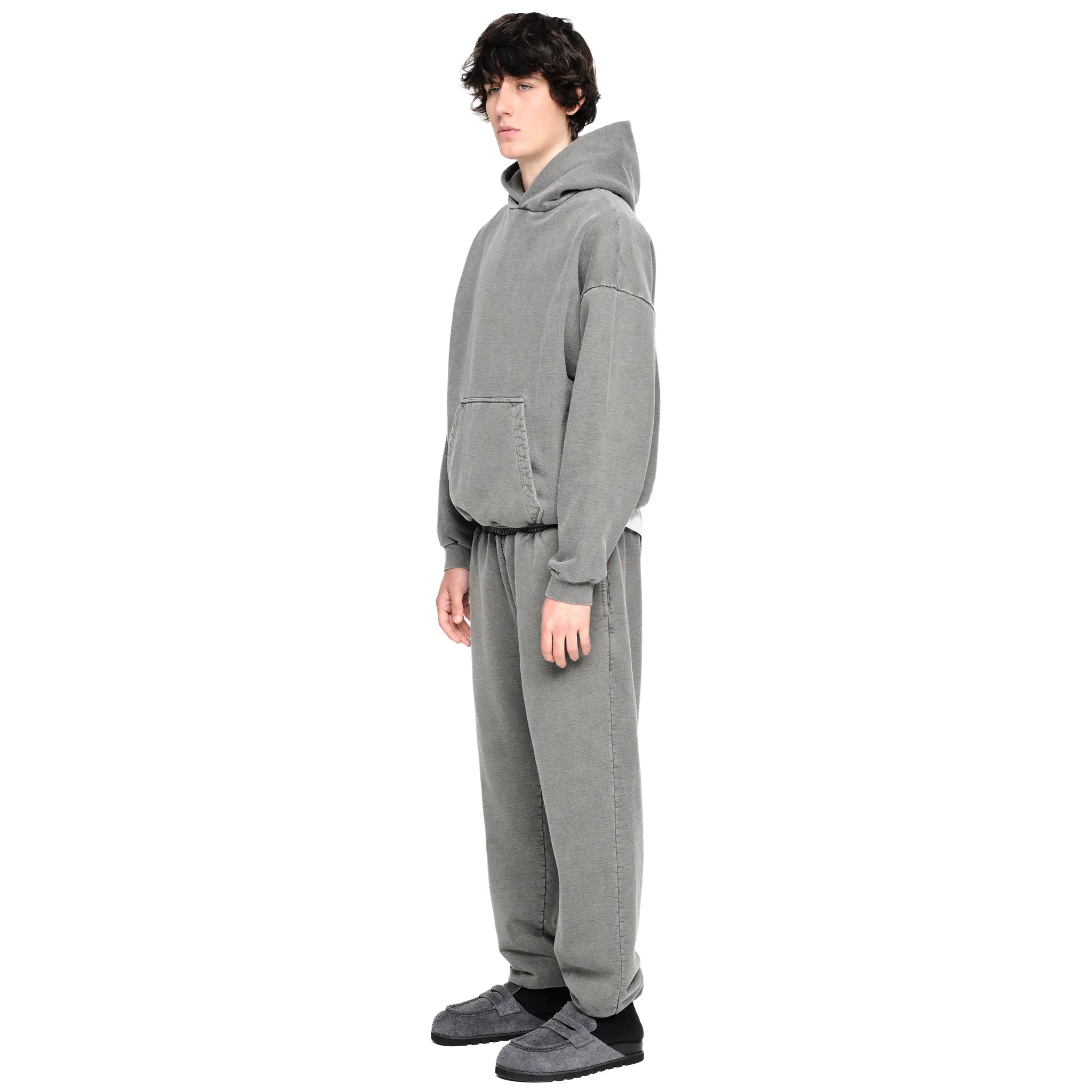 Side View of Summit Heavyweight Vintage Grey Hoodie 80070480